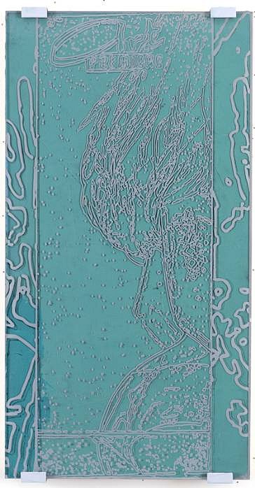 Eugene Brodsky
Artbutt, 2011
BROD216
oil on panel, silkscreen ink on plastic, 19 x 10 inches