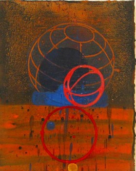 Larry Brown -&nbsp;D- 611, 2003 acrylic and oil on paper 10.5 x 8 inches BRN116