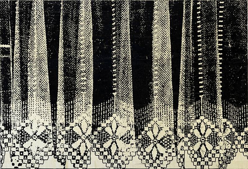 Eugene Brodsky
Lace Horizontal, 2011
BROD214
silkscreen ink on silk, 57 x 80 1/4 inches
