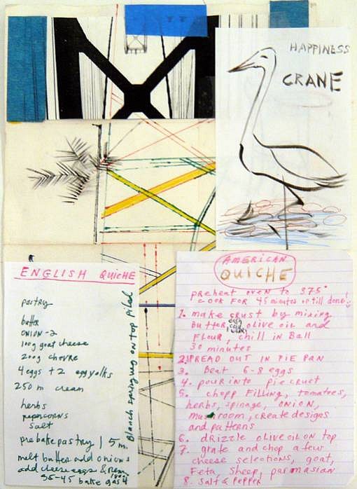 Susan Cianciolo
Cookbook (quiche), 2010
CIAN064
mixed media on paper, 12 x 8 1/2 inches