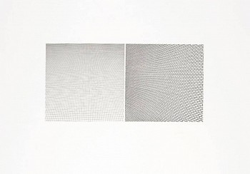 Sara Eichner -&nbsp;moveable plate series: A & C, grey; 1/3, 2010 copper plate etching 20 1/2 x 28 inch paper / 9 x 18 inch image EICH268