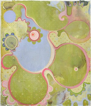 Julie Evans -&nbsp;Untitled #1, 2002 acrylic and gouache on paper 11 x 10 inches EVA068