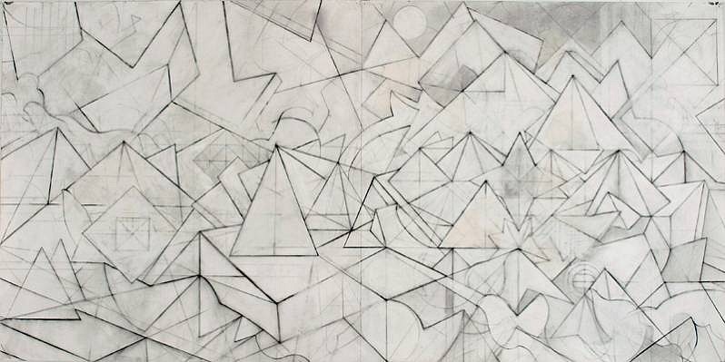 Celia Gerard
Penelope�s Palimpsest, 2009-2010
GER026
charcoal, graphite, casein on paper, 44 x 88 inches / 49 1/2 x 93 1/2 inches framed