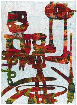 Work:&nbsp;Primal Ambiguity, 2009 acrylic, tempera, and gesso on cloth 67 3/4 x 49 3/4 inches JOS123