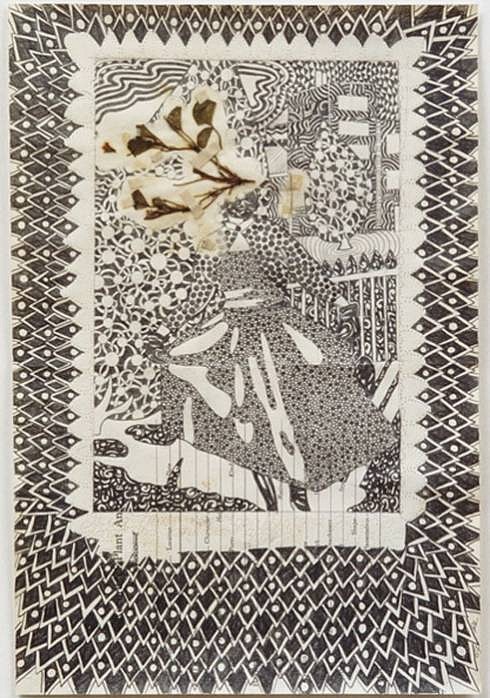 Roz Leibowitz (LA)
The Moon Shadow, 2007
LEIB058
pencil & paper piercing on vintage paper, 19.5 x 14 inches framed / 15 x 10 inch image