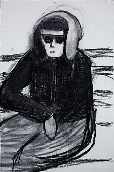 Work: Woman, 2010 charcoal on paper 60 x 48 inches lyn434