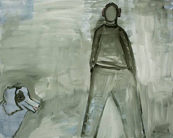 Work: A Dog and a Man, 2010 oil on canvas 48 x 60 inches lyn446
