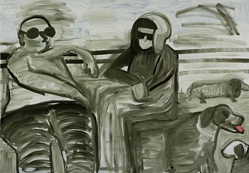 Work: The Conversation, 2010 oil on canvas 96 x 120 inches lyn444