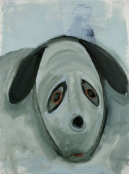 Work: Big Dog, 2012 oil on paper 30 x 22 inches lyn453