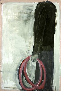 Work: Leash, 2010 oil on paper 60 x 48 inches lyn493