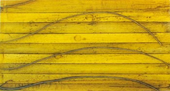 Don Maynard -&nbsp;Banded Waves, 2004 encaustic 22 x 30 inches paper / 9 x 16.75 inches image MAY147