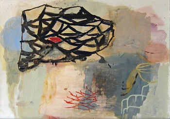 Deborah Dancy -&nbsp;What Henny Penny Told Ducky Lucky, 2010 gouache on paper 22 x 30 inches MUIR094