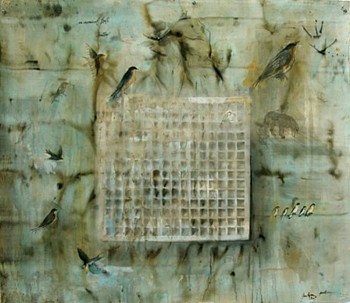 Work: Swallow, 2007 casein, ink, and charcoal on paper 36 x 42 inches ROSEN142