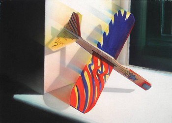 Robert Schmid -&nbsp;Plane, 2006 acrylic on paper 15 x 21 inches SCHM140