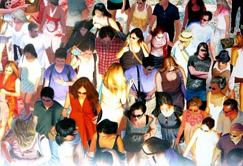 Robert Schmid -&nbsp;43 x 1, 2010 acrylic on paper 34 x 47 3/4 inches SCHM177