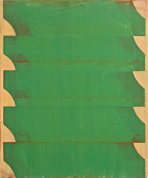 Tad Wiley -&nbsp;Untitled #8 (Spring by Degrees), 2004-2005 enamel and varnish on wood panel 19 x 16 inches Wile078