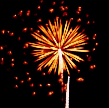 John Huggins (LA) -&nbsp;Fireworks, Los Angeles, California, ed. of 23, 2009 pigment print 36 x 36 inch paper / 32 x 32 inch image, ed. of 23 | 53 x 53 inch paper, ed. of 7 HUGG286