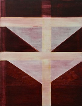 Tad Wiley -&nbsp;Blute Fin, 2012 alkyd on wood panel 28 x 22 inches WILE086