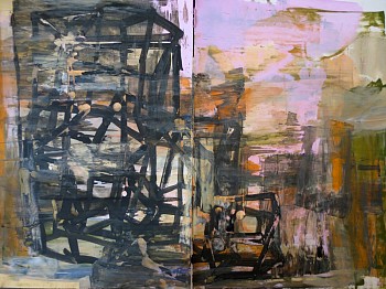 Work: Opus Incertum 5, 2012 acrylic on paper 20 x 28 inches MUIR155