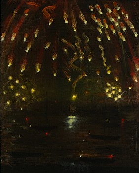 Kathryn Lynch (LA) - Fireworks 2, 2013 oil on canvas 20 x 16 inches lyn528
