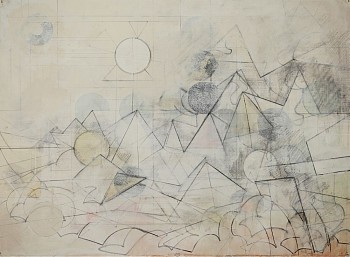 Work: Sea Change II, 2013 mixed media on handmade watercolor paper 22 x 30 inches/ 27.5 x 35 inches framed GER053