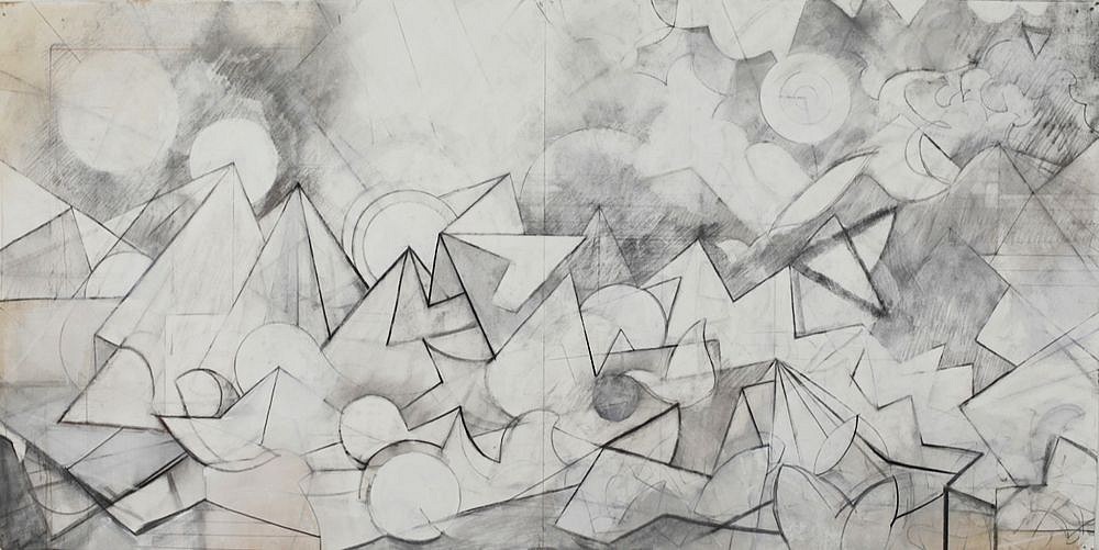 Celia Gerard
Sea/City, 2013
GER055 - SOLD
mixed media on paper, 35 x 70 inches/ 40.5 x 75.5 inches framed
