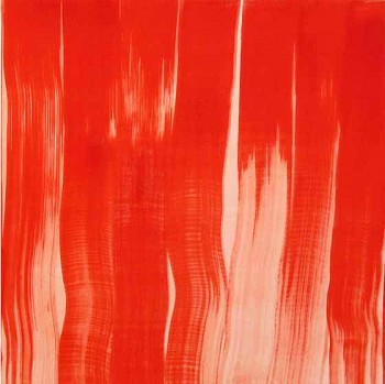 Karen J. Revis -&nbsp;Tomato Red 1, 2011 silkscreen monoprint 26 x 26 inches paper, 20 x 20 inches image REV235