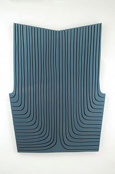 Work:&nbsp;A13 Atlantik Blau MET, 2014 wood panel with urethane paint 46.5 x 35 x 1 3/4 inches ZIM327