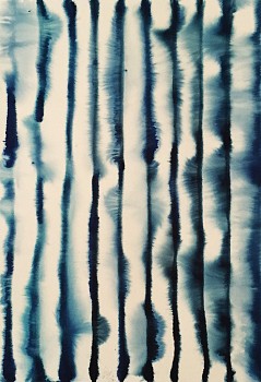 Work:&nbsp;Color Abstract #10, 2014 ink on silk 21 x 14 inch image/30 x 22 inch paper SANCH302