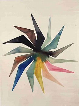 Work:&nbsp;Untitled, 2015 ink on silk 18 3/4 x 14 inch image/30 x 22 inch paper SANCH412