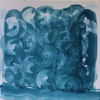 Karen J. Revis -&nbsp;29-5-26-15, 2015 silkscreen monoprint 30 x 29.5 inch paper / 20 x 20 inch image REV312