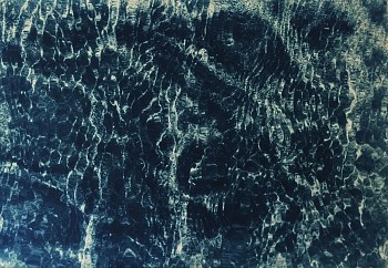 Thomas Hager -&nbsp;Abstract Water - 1, 1/12, 2015 cyanotype 29 1/2 x 41 1/2 inches full bleed HAG556