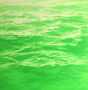 MaryBeth Thielhelm (LA) - Lime Green Sea, 2015 solar etching 15 x 15 inches THIEL861