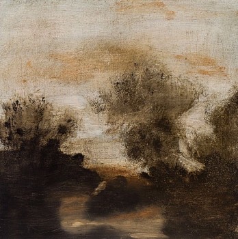 Work:&nbsp;Autumn Chant, 2015 oil on panel 11.25 x 11.25 inches/12.25 x 12.25 inches framed BJE043