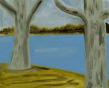 Work:&nbsp;Trees, 2015 oil on panel 8 x 10 inches lyn616