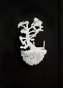 Work: Susan Graham Toile Wallpaper Landscape (bed 2), 2012 glazed porcelain 13.5 x 8 x 4 inches GRA002