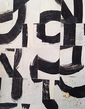 Cecil Touchon - FS3766ct16, 2016 collage and mixed media on paper 12 x 9 1/2 inch image / 22 1/2 x 19 inch paper TOUCH2276