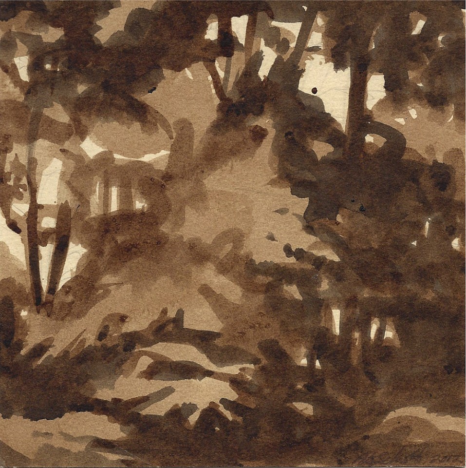 Peter Schroth
Sienna Landscape #9, 2012
SCHR700
plein air wash drawing, 12 x 10 inches paper / 6 x 6 inches image