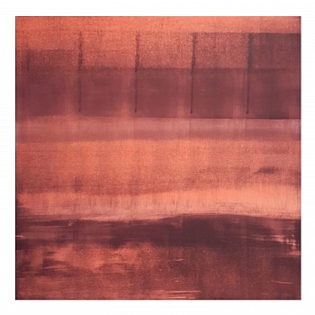 Karen J. Revis -&nbsp;TVC15, 2016 monoprint 20 x 20 inch image / 30 x 29.5 inch paper REV347