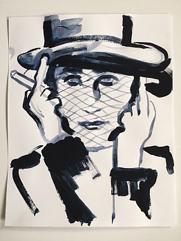 Work: Suzy Spence untitled, 2016 oil on paper 14 x 11 inches/17 1/4 x 14 1/4 inches framed SPENC026