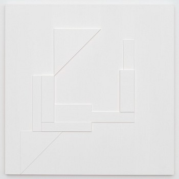 Agnes Barley (LA) -&nbsp;Untitled Collage (Relief), 2016 acrylic on cut panel 24 x 24 inches BARL259