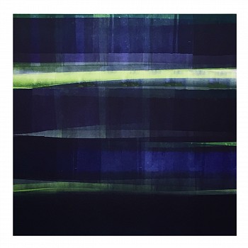 Karen J. Revis -&nbsp;Majestic Violet, 2017 monoprint 20 x 20 inch image / 30 x 29.5 inch paper REV356