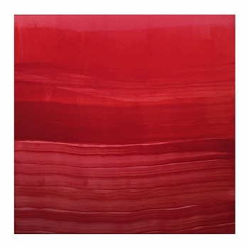 Karen J. Revis -&nbsp;Velvet Red Slip, 2017 monoprint 20 x 20 inch image / 30 x 29.5 inch paper REV352