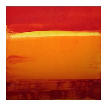 Karen J. Revis -&nbsp;Yellow Break, 2017 monoprint 20 x 20 inch image / 30 x 29.5 inch paper REV351