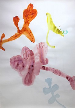 Work:&nbsp;Patricia Iglesias Florecen 31, 2015 mixed media on paper 70 x 50 inches IGLE064