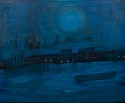 Kathryn Lynch, boat with blue moon
2017, oil on canvas