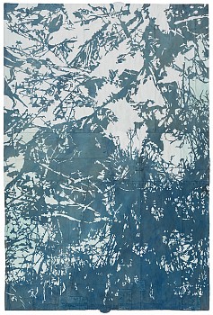 Work:&nbsp;Maysey Craddock (LA) Ice in the Delta, 2017 gouache and thread on found paper 50.5 x 33 inches/55.5 x 39.5 inches framed CRADD051
