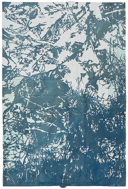 Maysey Craddock (LA)
Ice in the Delta, 2017
CRADD051
gouache and thread on found paper, 50.5 x 33 inches/55.5 x 39.5 inches framed