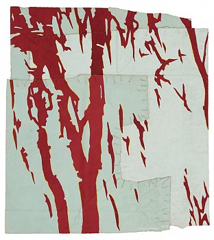 Work:&nbsp;Maysey Craddock eclipse, 2017 gouache and thread on found paper 10 x 9 inches/13.25 x 12.5 inches framed CRADD053