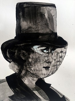 Work:&nbsp;Widow (VI), 2017 flashe on paper 14 x 12 inches SPENC042